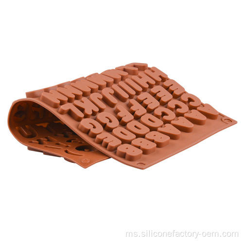silikon huruf acuan coklat